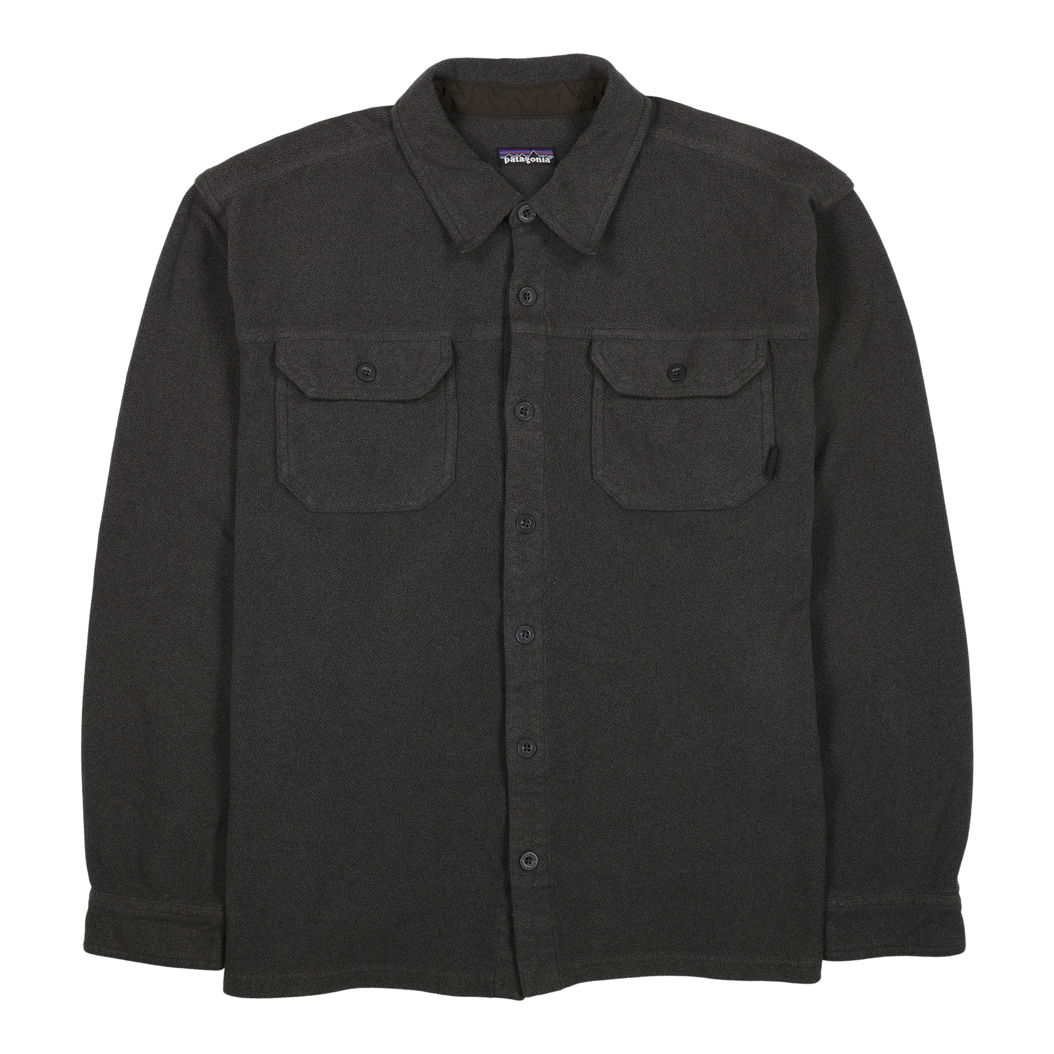 Men's Long-Sleeved Piqué Fleece Shirt
