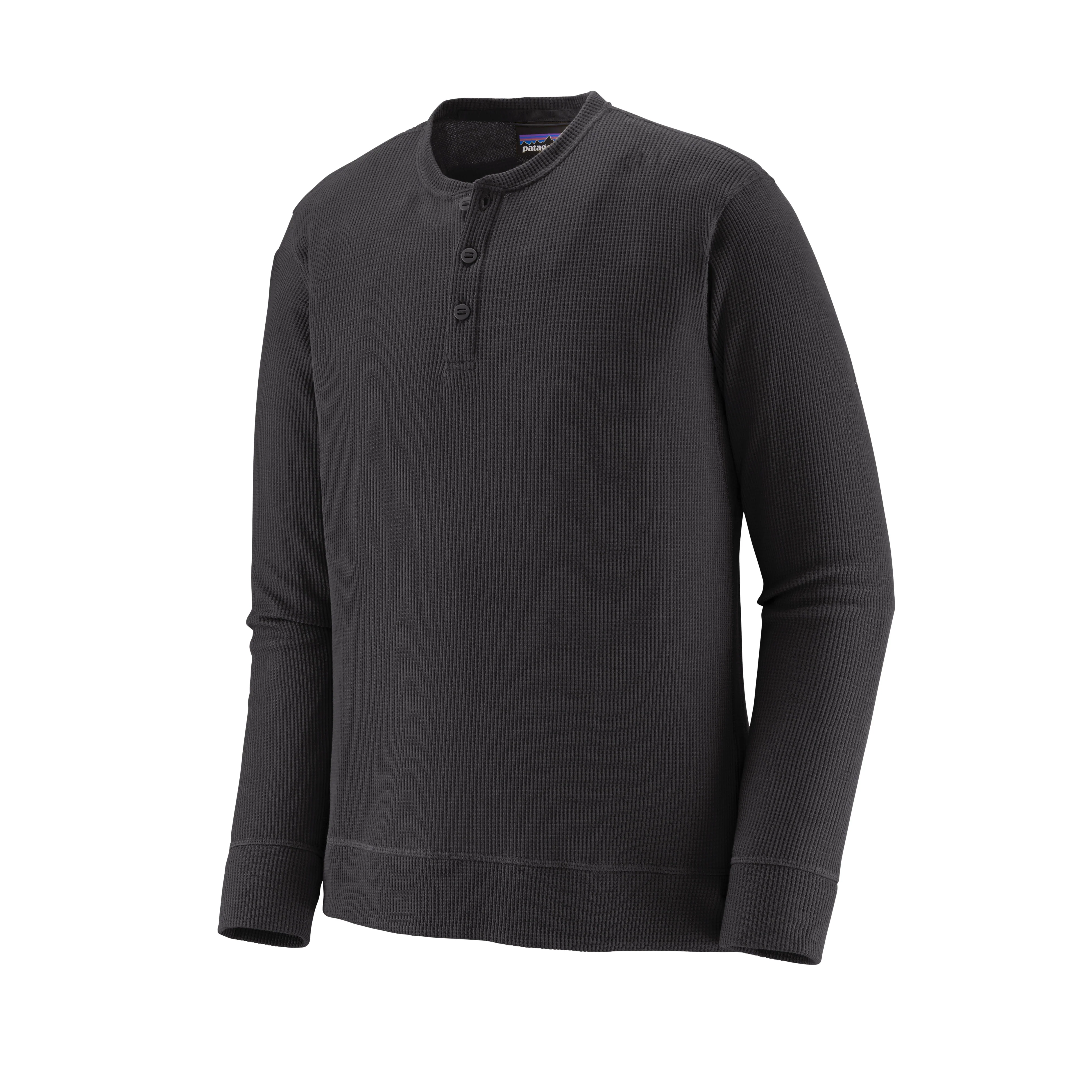 M's Long-Sleeved Waffle Knit Henley
